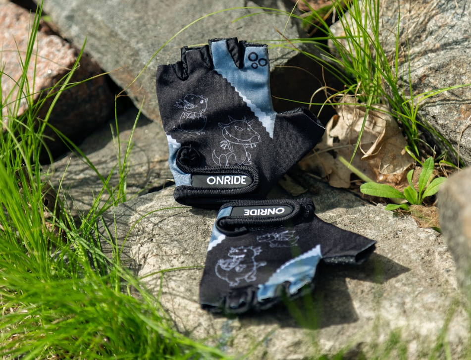 Дитячі велорукавички на короткий палець ONRIDE Дракончики